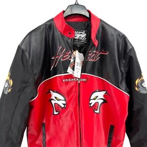 NEW Dodge X Reason Ltd Hellcat Ballistic Nylon Moto Racing Jacket Nylon Mens XXL